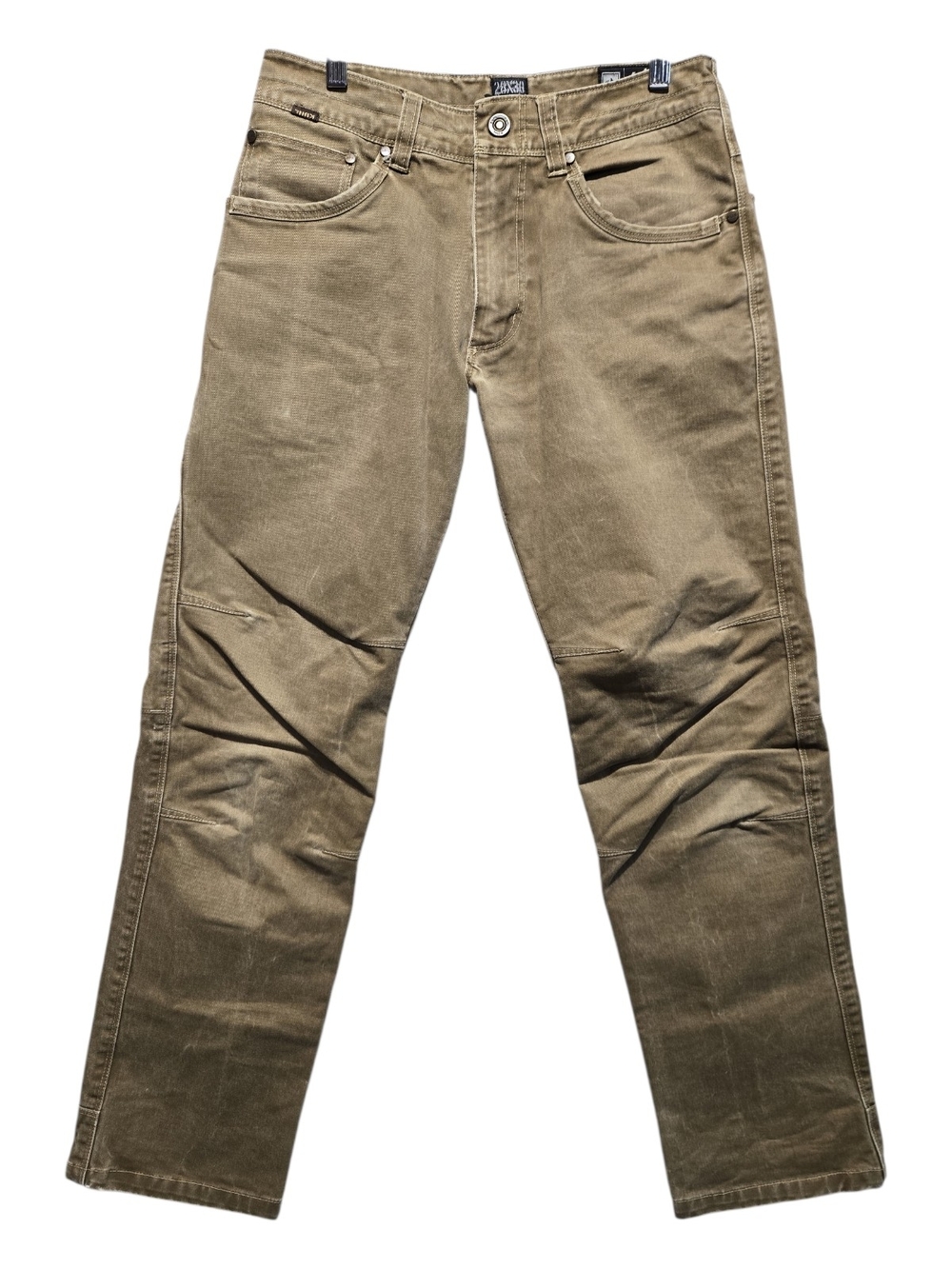 Kuhl Rydr Pants Vintage Patina Dye Khaki Tan Outdoor Hiking Work Mens 28"x30"